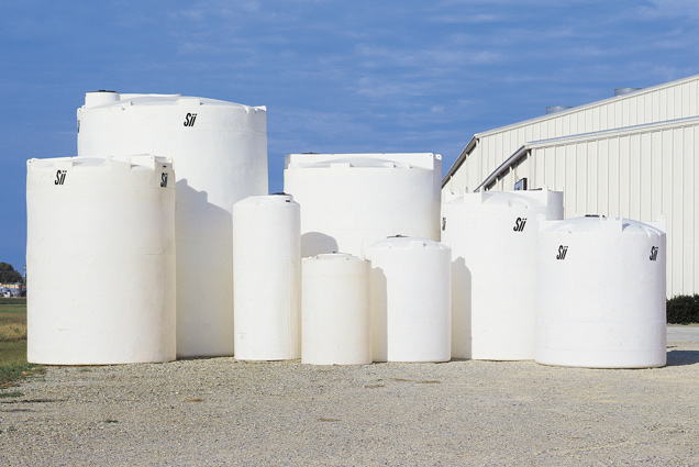 Household water storage tanks (A, B, C); drinking water storage